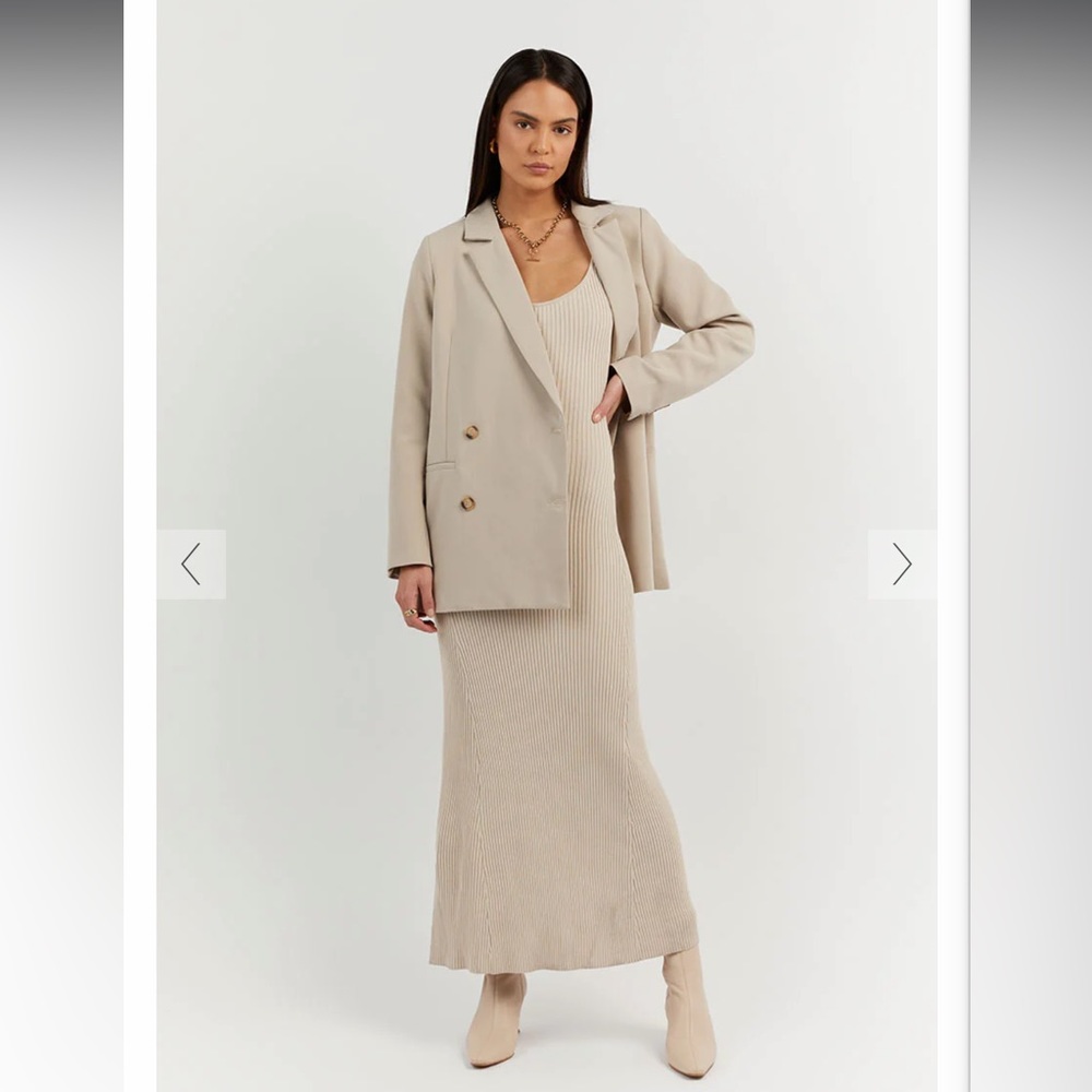 DISSH Essential Blazer in Stone - NWT